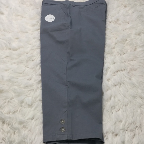 Craft& Barrow- Women Gray Effortless Stretch Capri - Picture 8 of 11